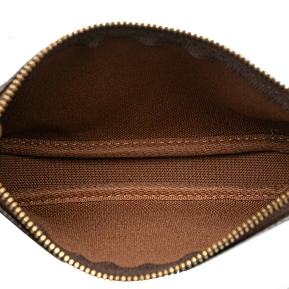 LOUIS VUITTON Brown Monogram Leather Pouch - Picture 10 of 13